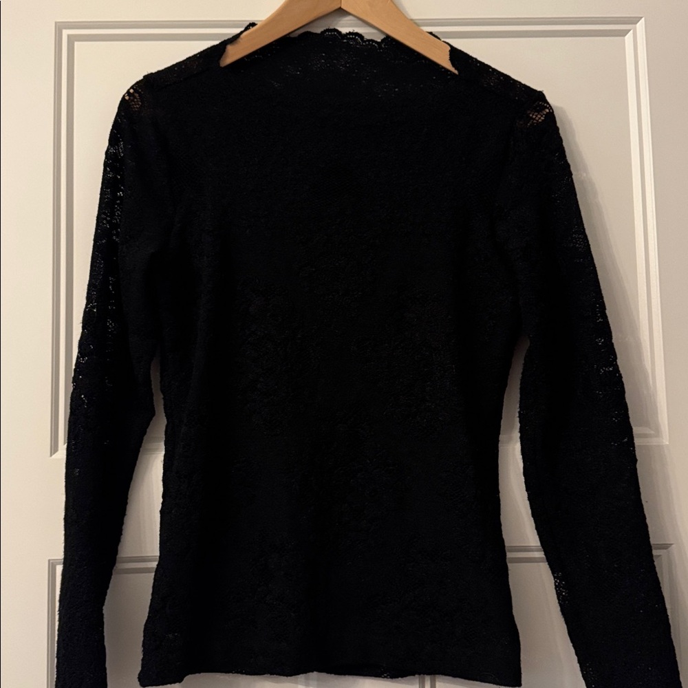 Black Lace Knit top
